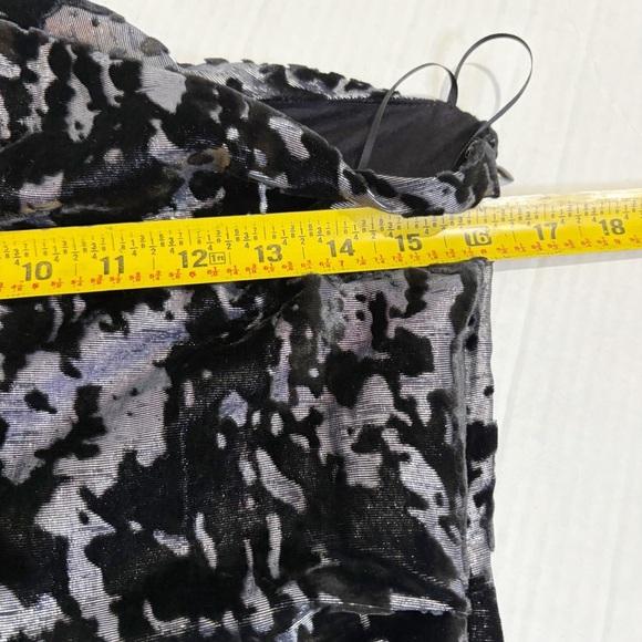 Maje Douce Silk Blend Velvet Shimmer One Shoulder Velvet Burnout Dress Small - Picture 12 of 16